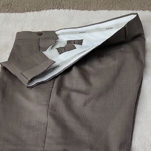 Brown Pinstripe Trousers